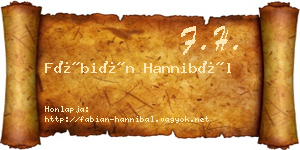 Fábián Hannibál névjegykártya