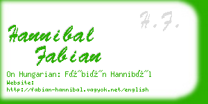 hannibal fabian business card